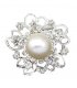 SB081 - Floral pearl brooch 
